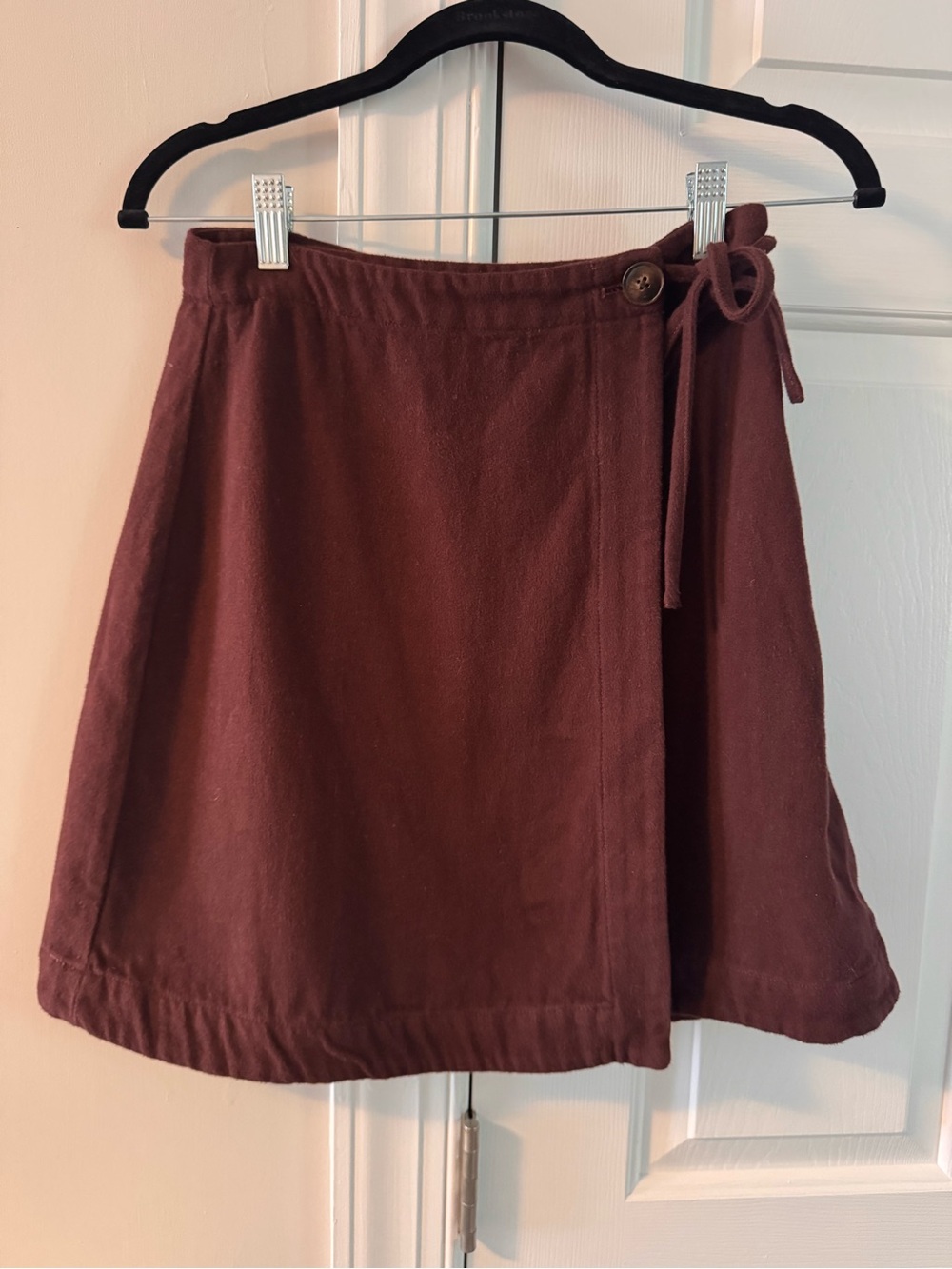 Madewell Wrap Skirt in Deep Burgundy